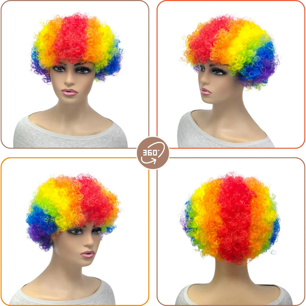 Klassisk Afro Puff Klovneparykk