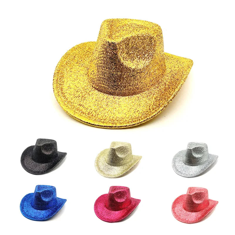 Glitrende Western Cowboyhatt