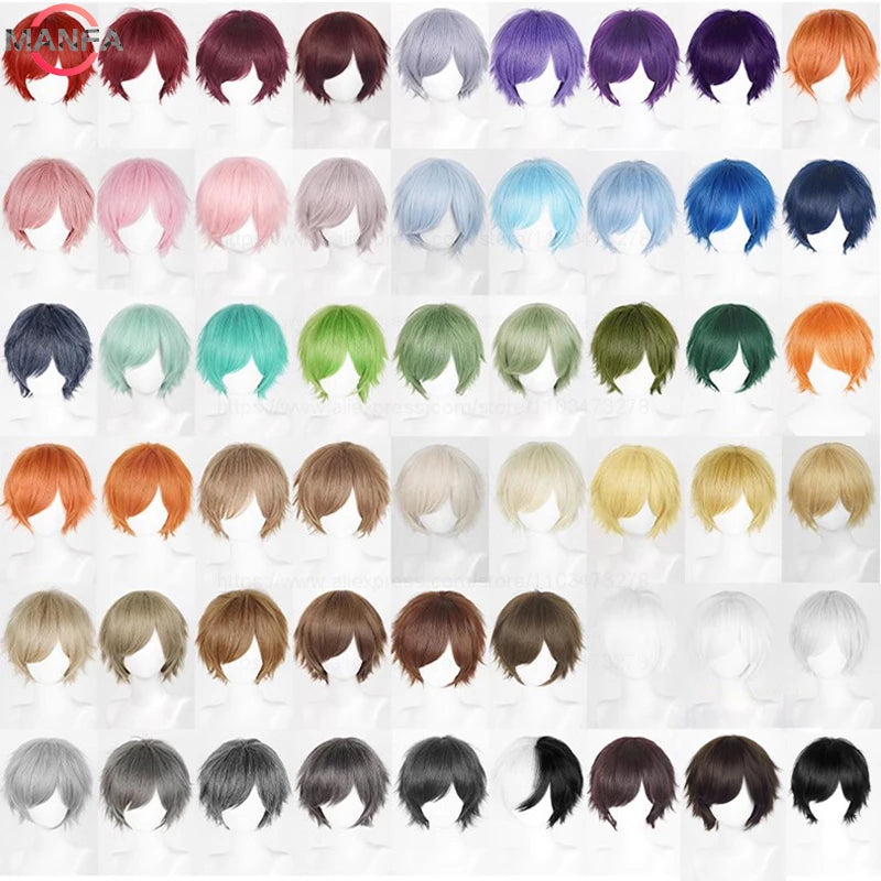 Kort Rett Cosplay-Parykk (30 cm)