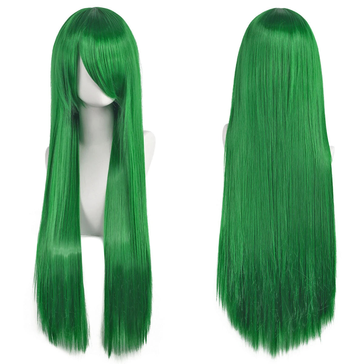 Lang Rett Lolita Cosplay-Parykk med Pannelugg (80 cm)