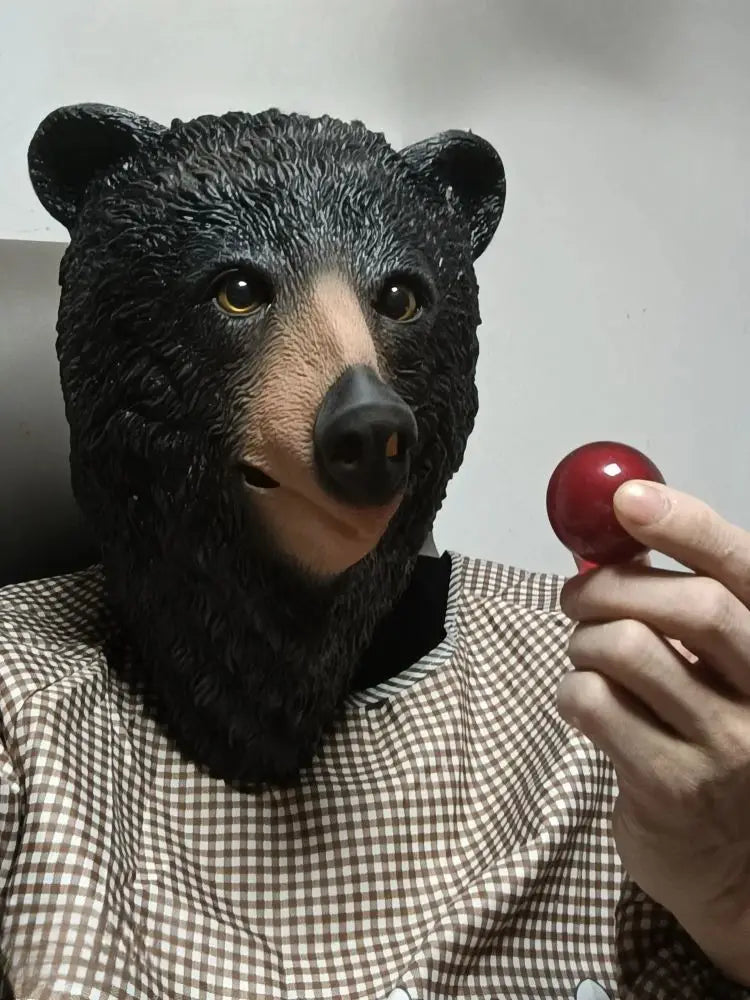 Realistisk Bjørn Maskot Dyremaske