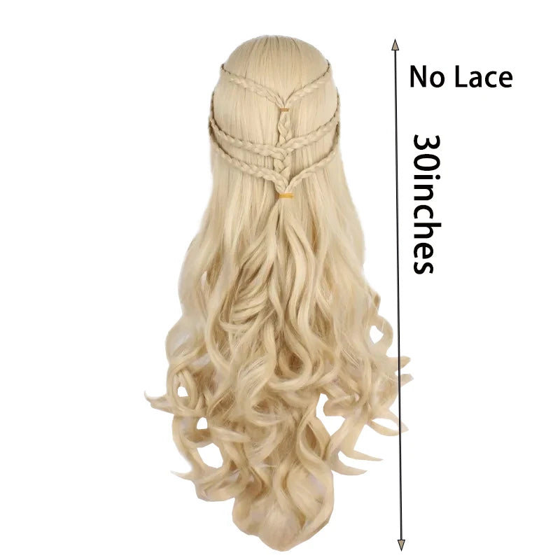 Daenerys Targaryen Lang Krøllete Cosplay-Parykk