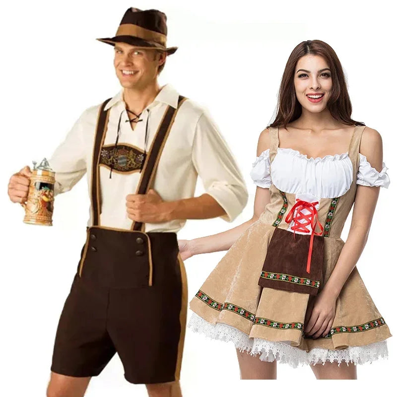 Oktoberfest Kostyme for Par – Bayersk Ølfest Antrekk