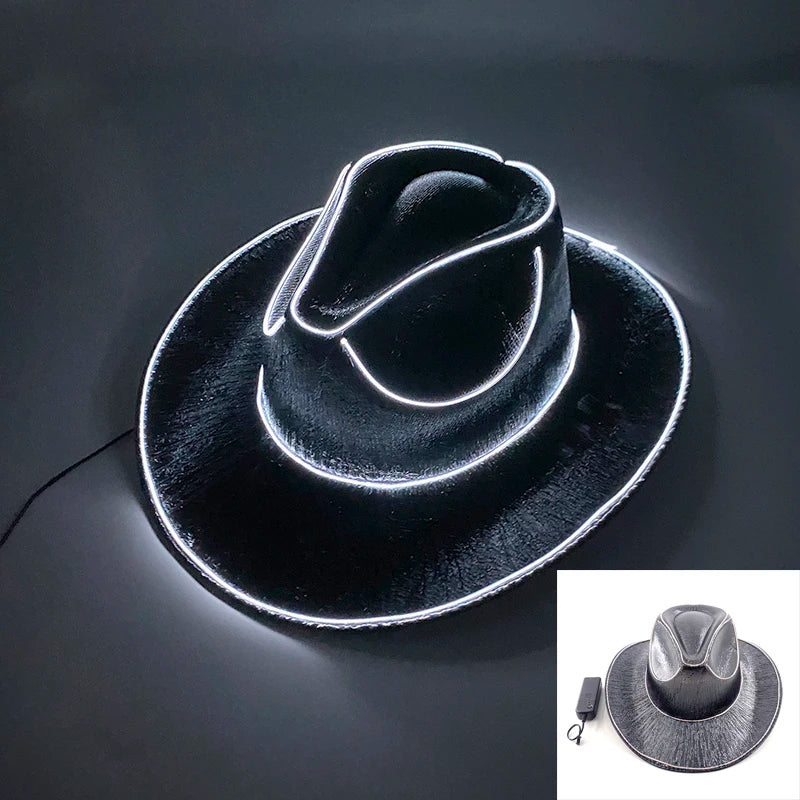 Glitrende Western Cowboyhatt