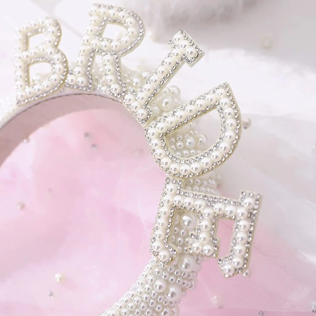 Bride To Be Perle-Diadem & Slør