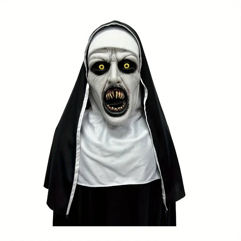Skremmende Nonne Lateksmaske