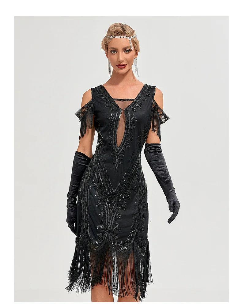 Vintage Flapper Kjole 1920-tallet (Opptil 3XL)