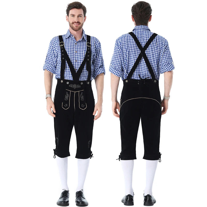 München Lederhosen i Kunstskinn for Herre