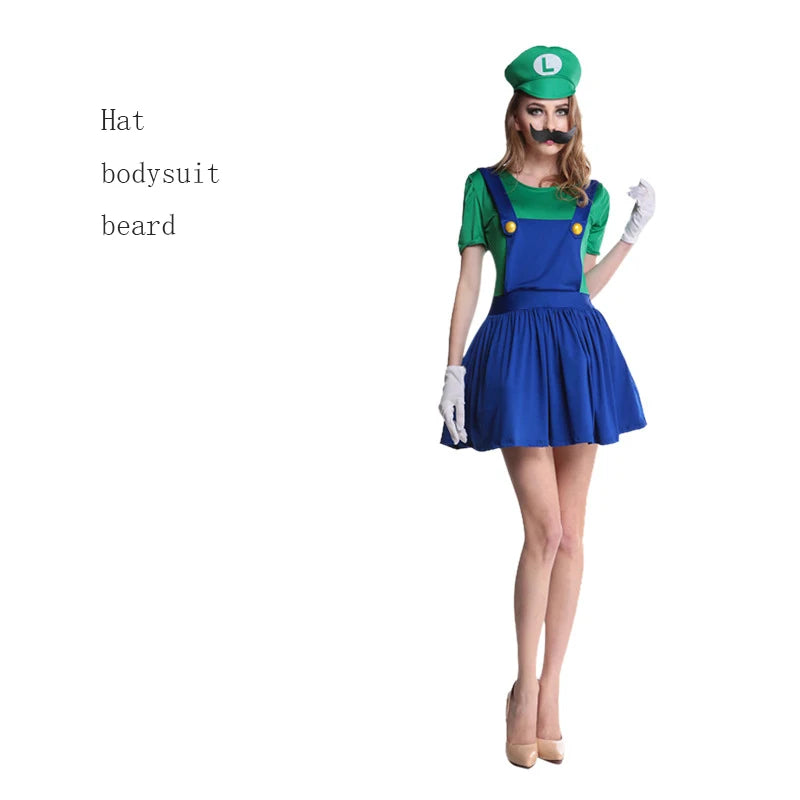 Super Mario Bros Luigi Eksklusivt Kostymesett