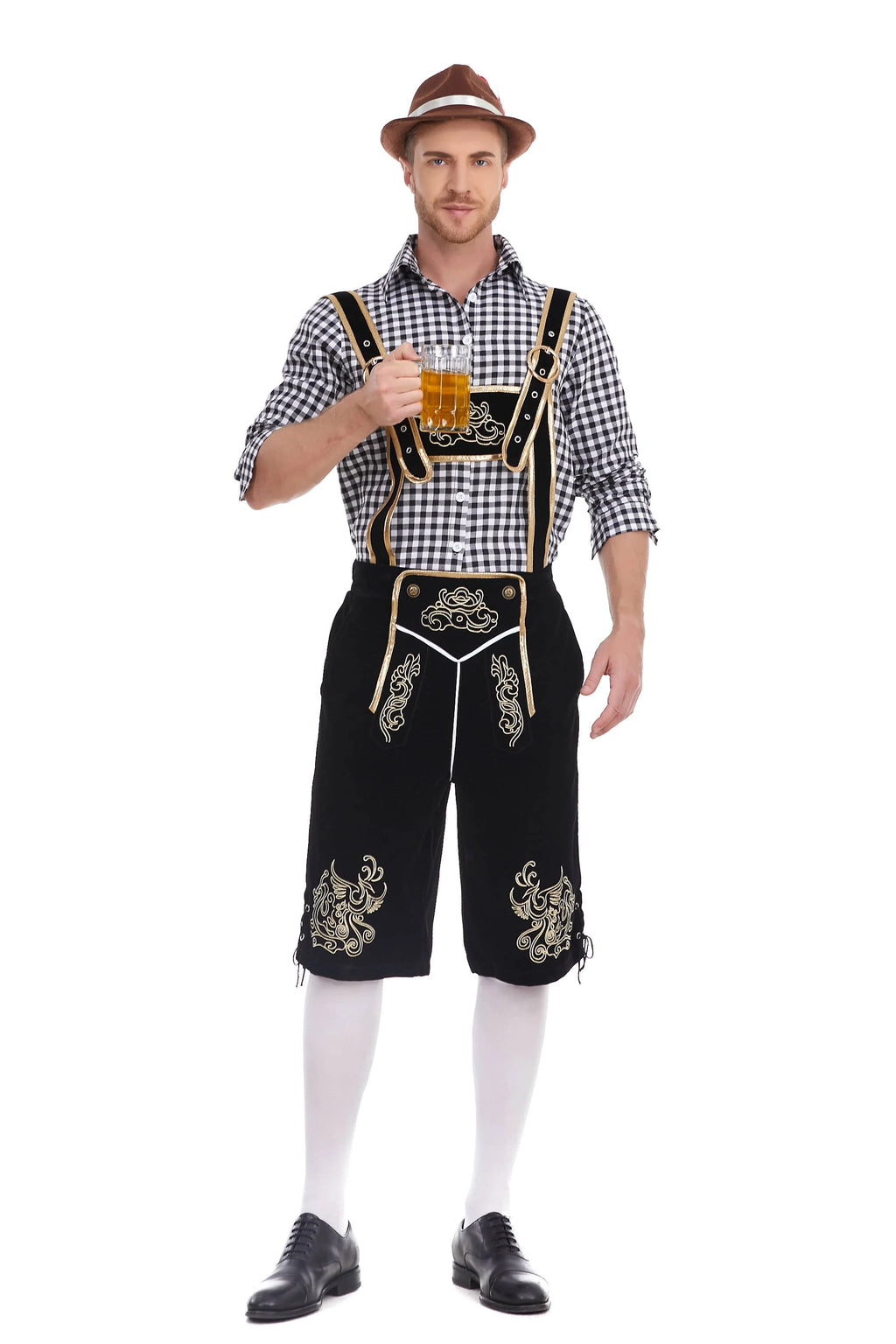 3-Delers Lederhosen Oktoberfest Antrekk for Menn