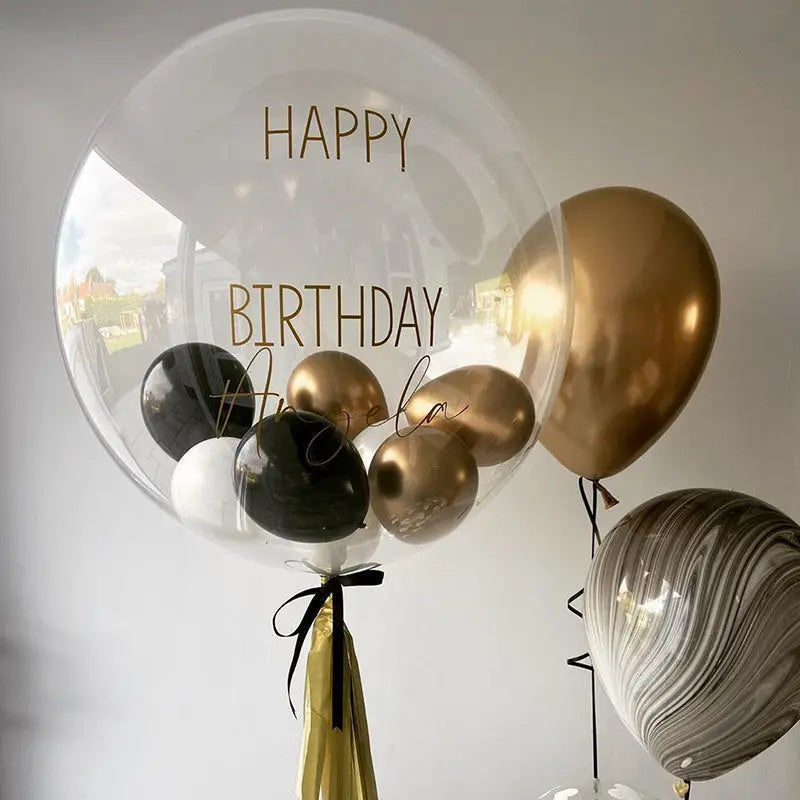 10-Pakning Krystallklare Bobo-Kuleballonger
