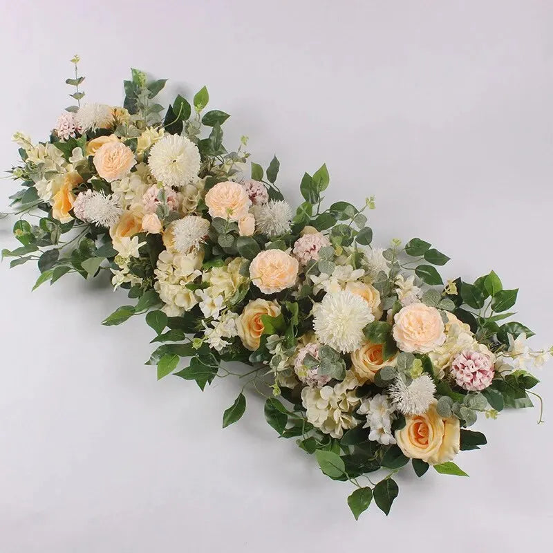 Luksuriøs Blomsterrad med Hvite Roser (100 cm)