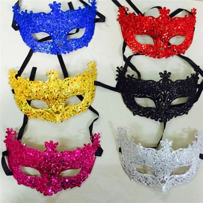 Paljett & Blonde Revemaske for Prinsesser