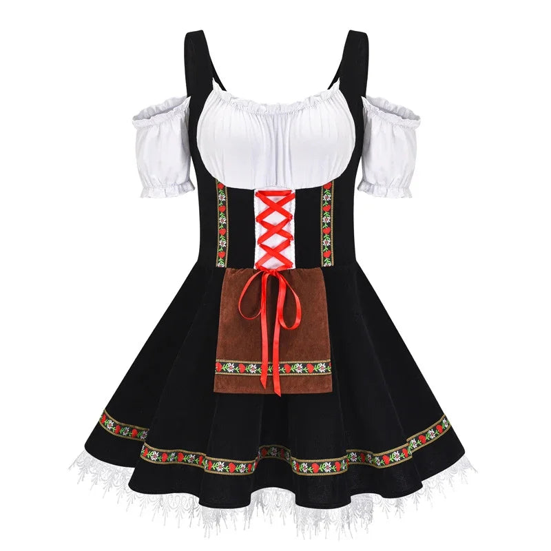Klassisk Dirndl Oktoberfest-kjole til Dame