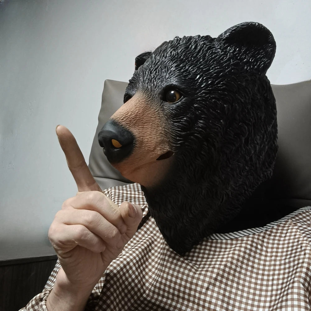 Realistisk Bjørn Maskot Dyremaske