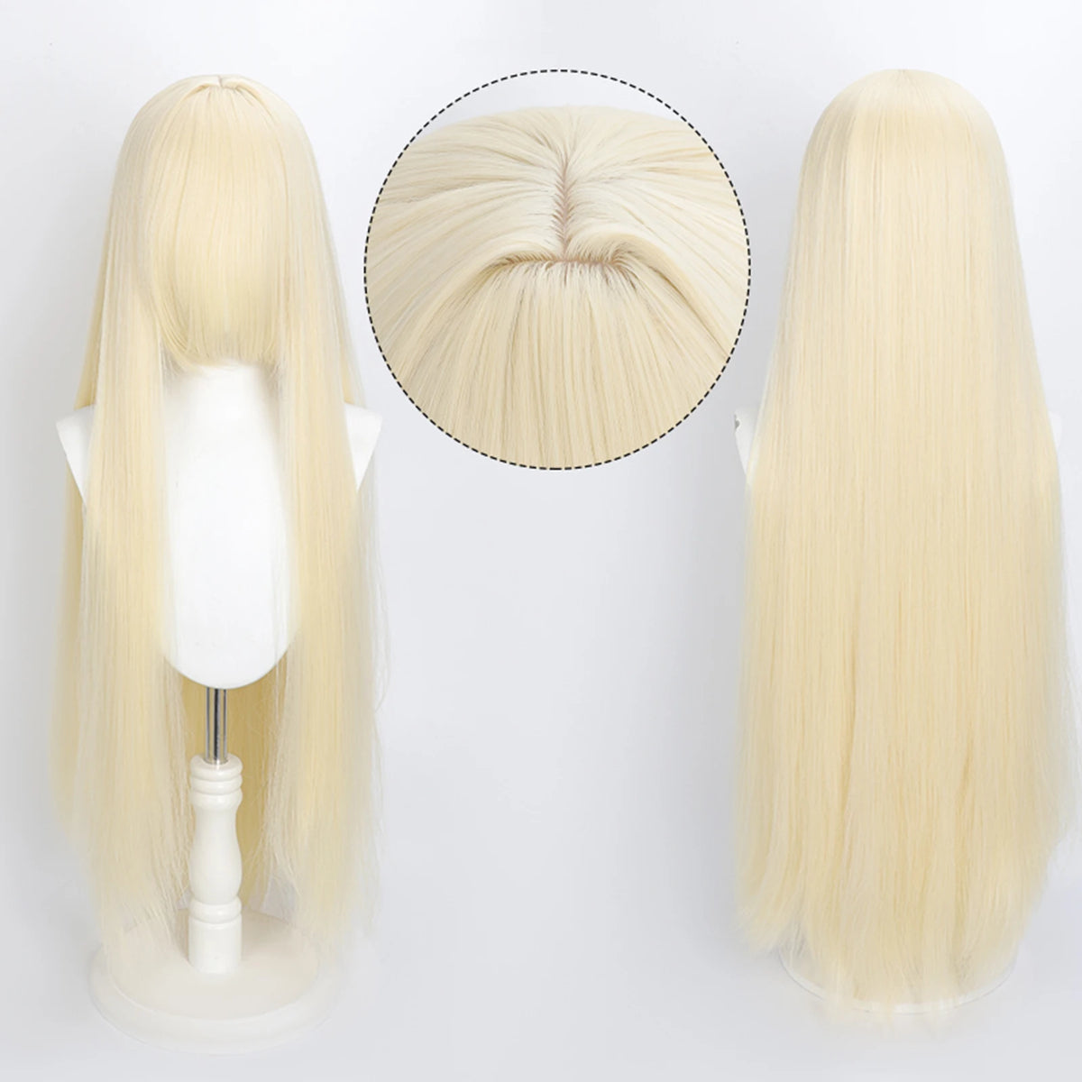 Ekstra Lang Rett Cosplay-Parykk (100 cm)