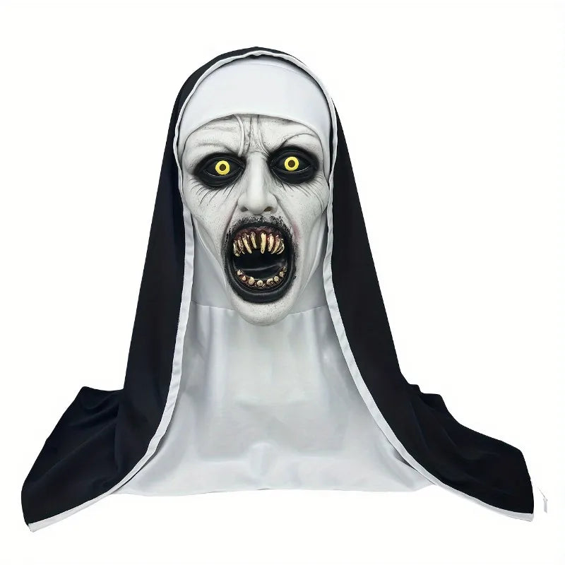 Skremmende Nonne Lateksmaske
