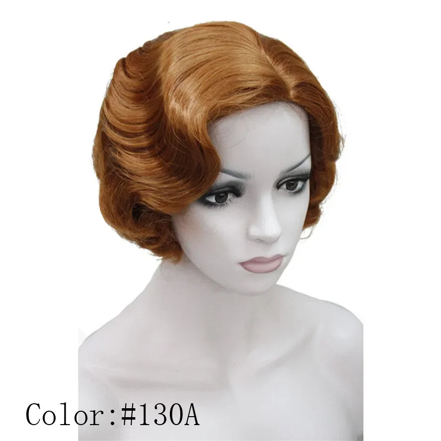1920-talls Retro Flapper Parykk Finger Waves