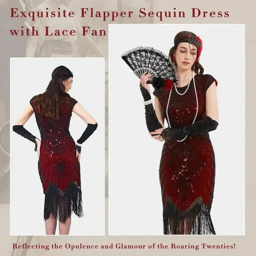 1920-tallet Charleston Flapper Kjolesett