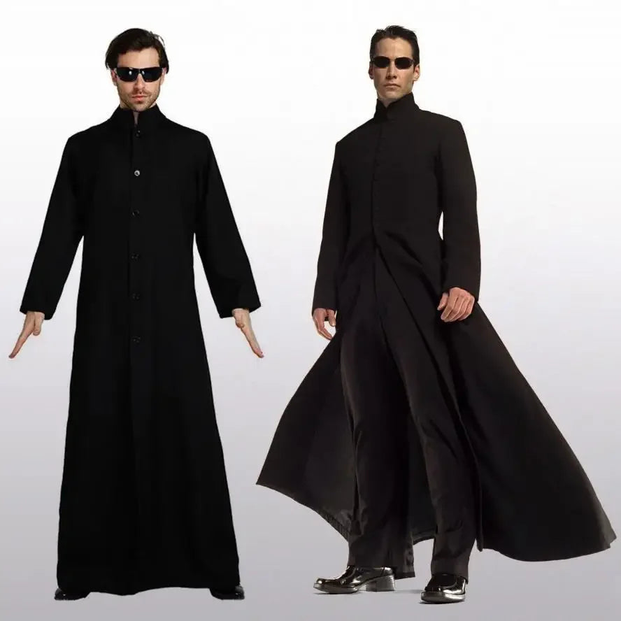 The Matrix Neo/Trinity Lang Frakk Kostyme