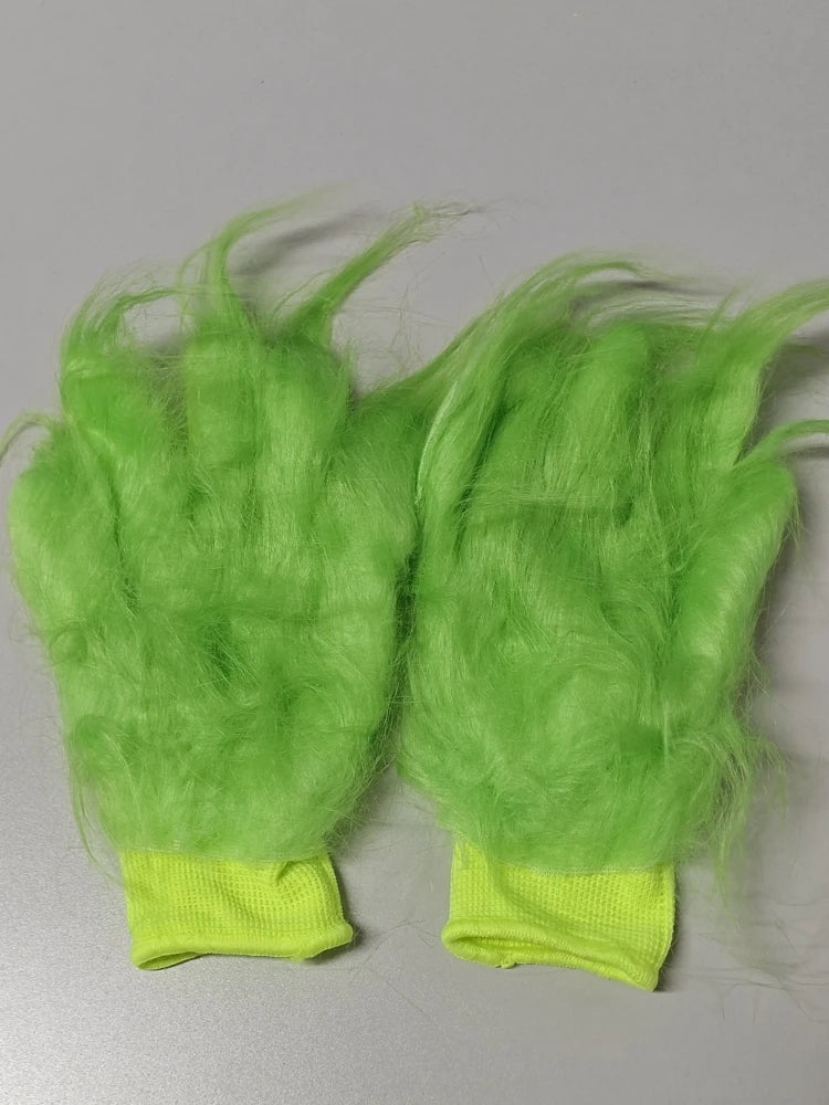 Grønn Monster Lateksmaske (Grinchen-stil)