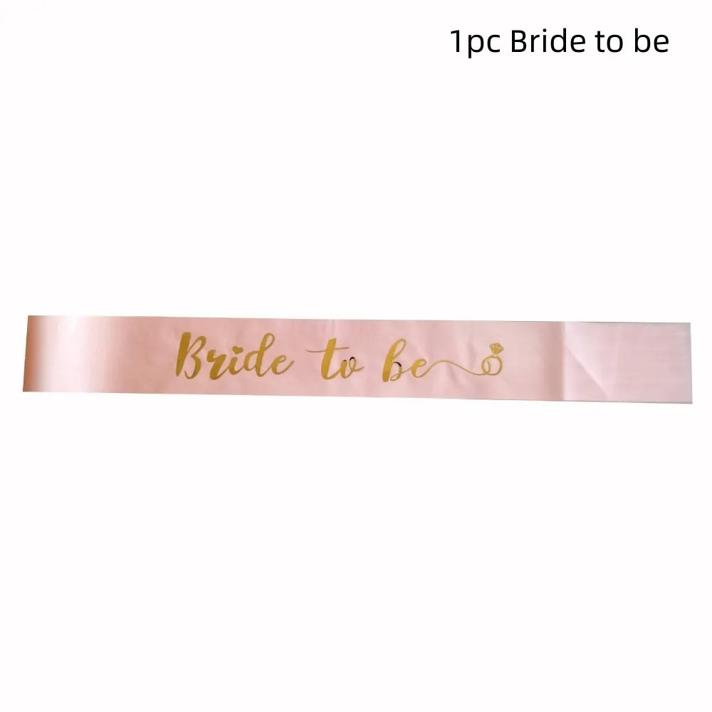 Team Bride & Bride To Be Satengbånd Sett