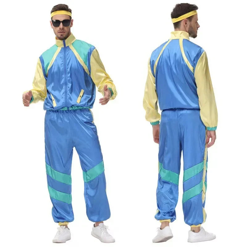 Klassisk 80s & 90s Shell Suit Kostyme for Herre