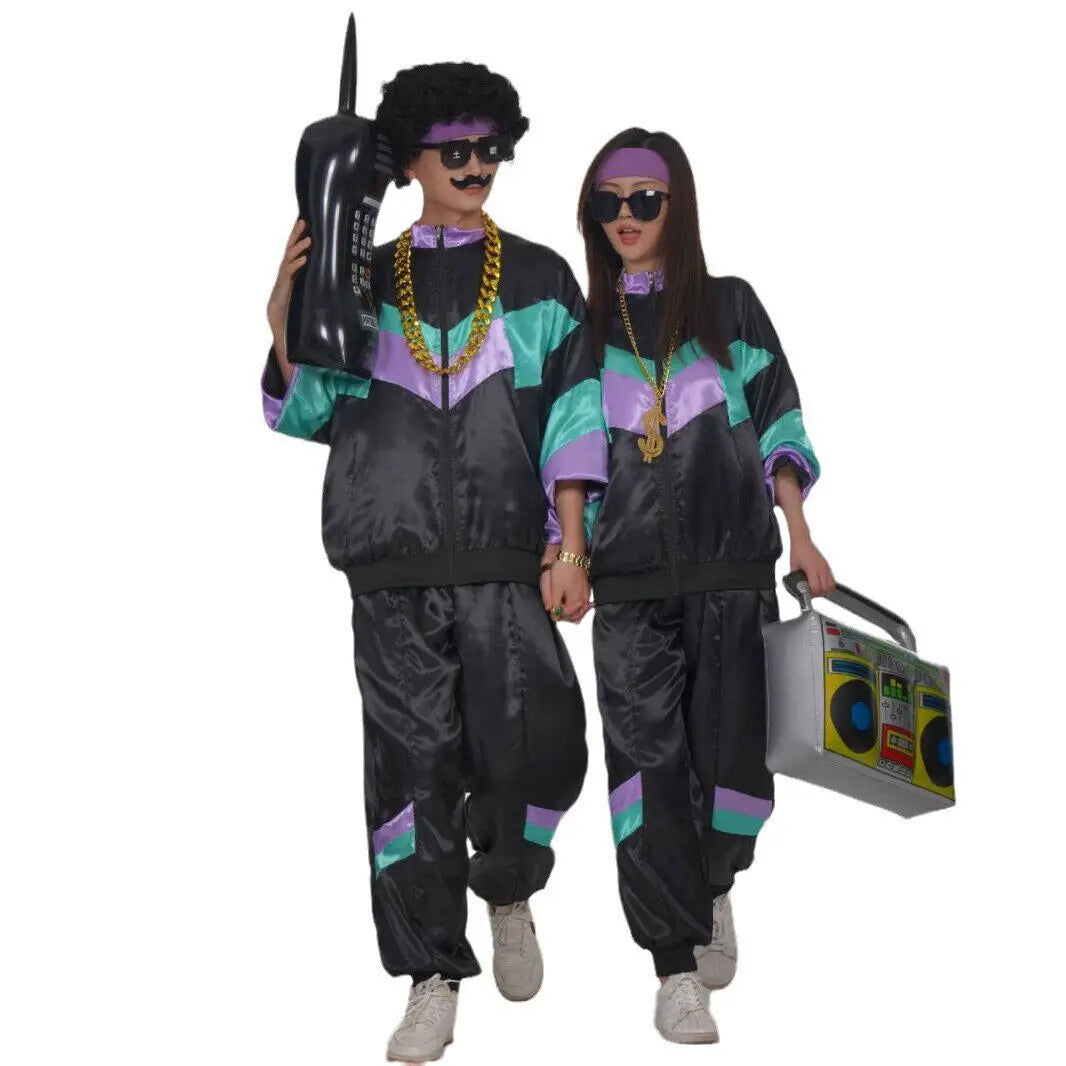 Klassisk 80s & 90s Shell Suit Kostyme for Herre
