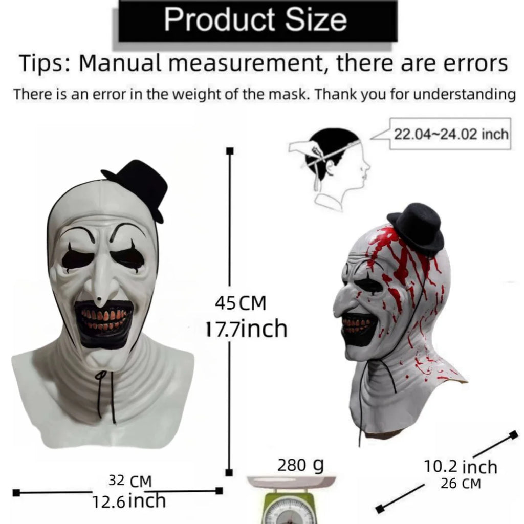Terrifier Art the Clown Lateksmaske