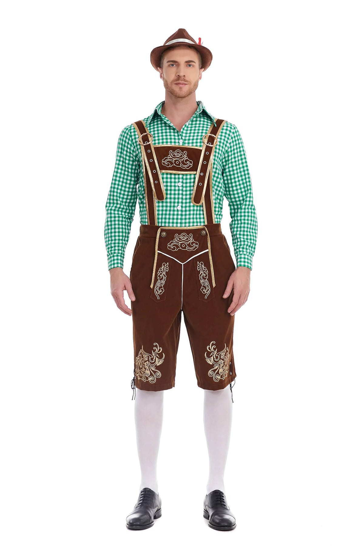 3-Delers Lederhosen Oktoberfest Antrekk for Menn