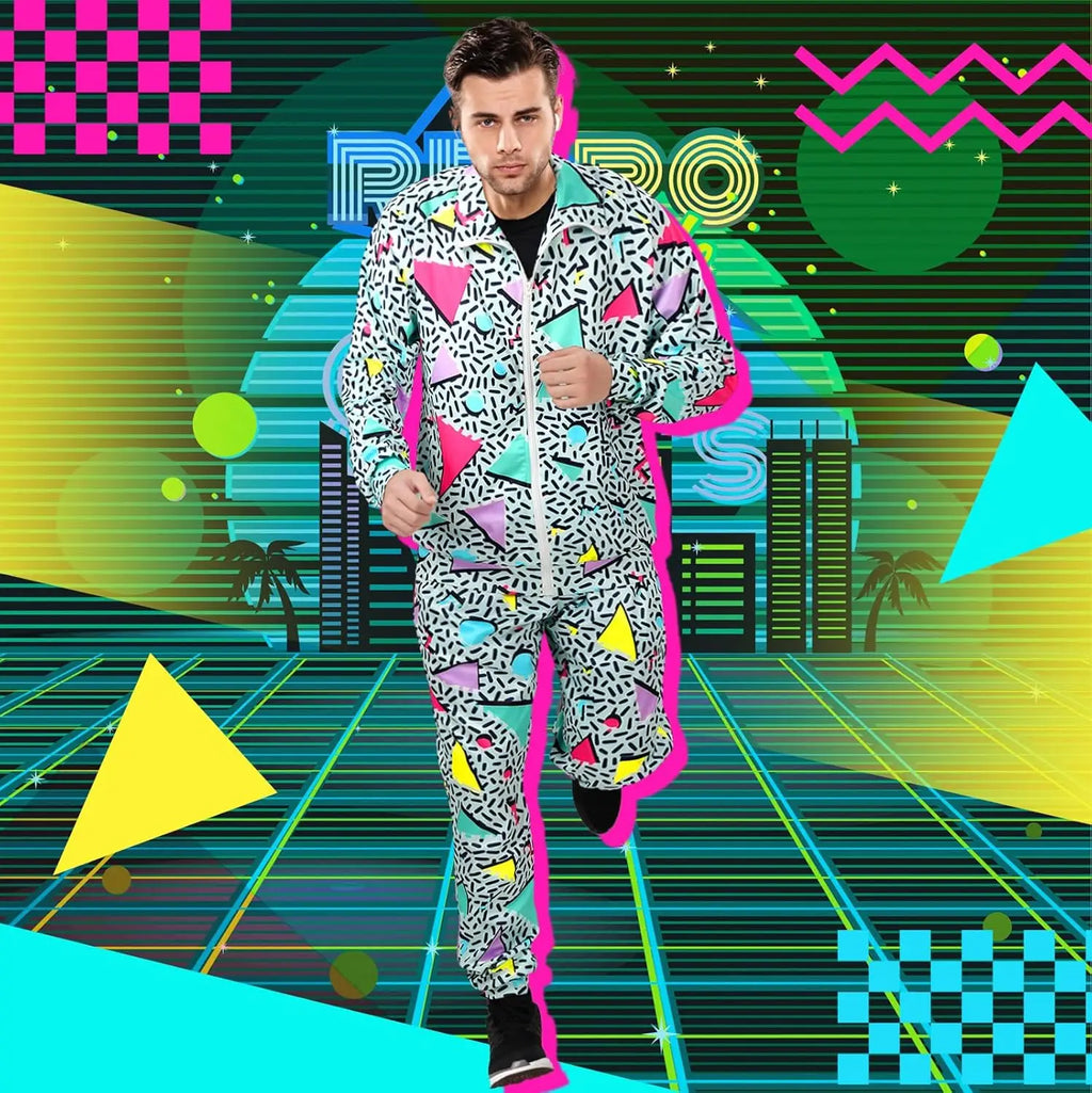 80s & 90s Urban Retro Treningsdress for Herre