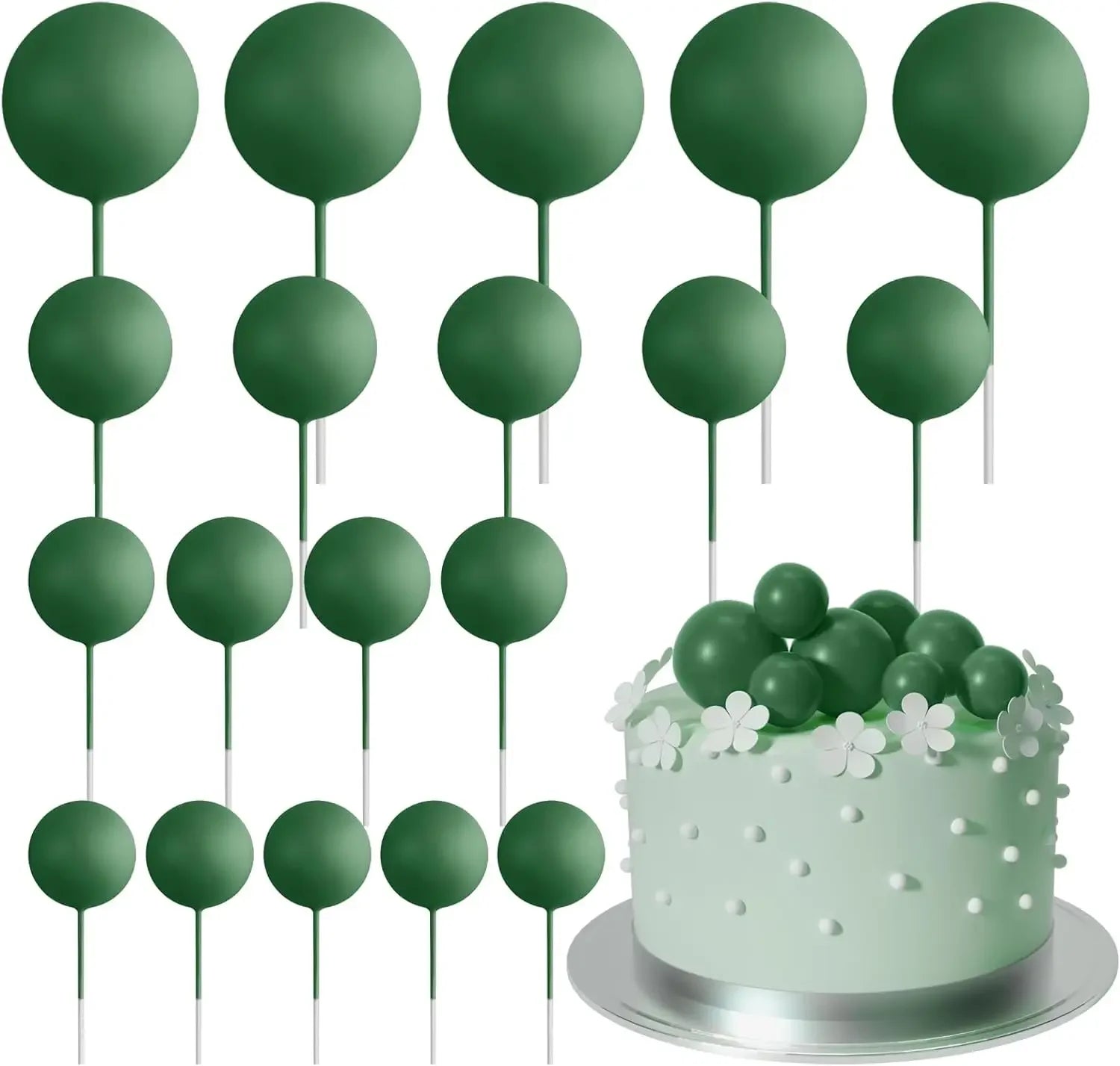 20-Pakning Mini Ballong Kake-Topper Sett