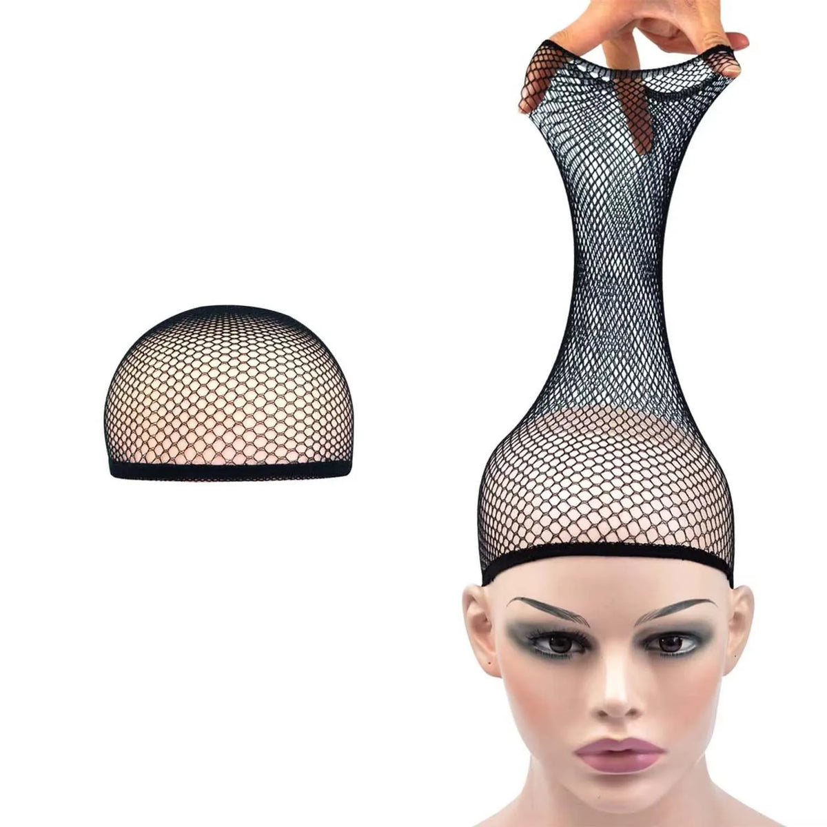 Pustende Netting-Parykkhette (Fishnet)