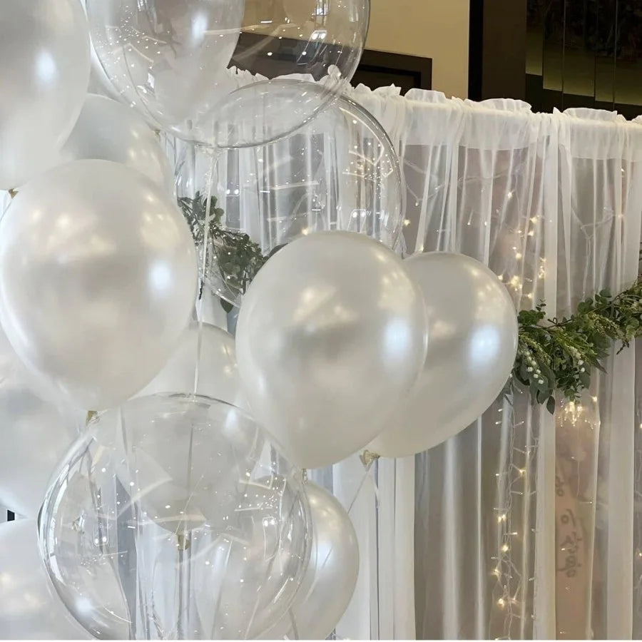 10-Pakning Krystallklare Bobo-Kuleballonger
