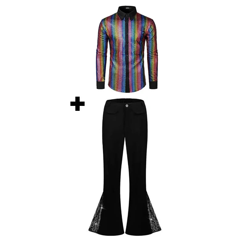 70-talls Hippie & Disko Kostyme for Herrer