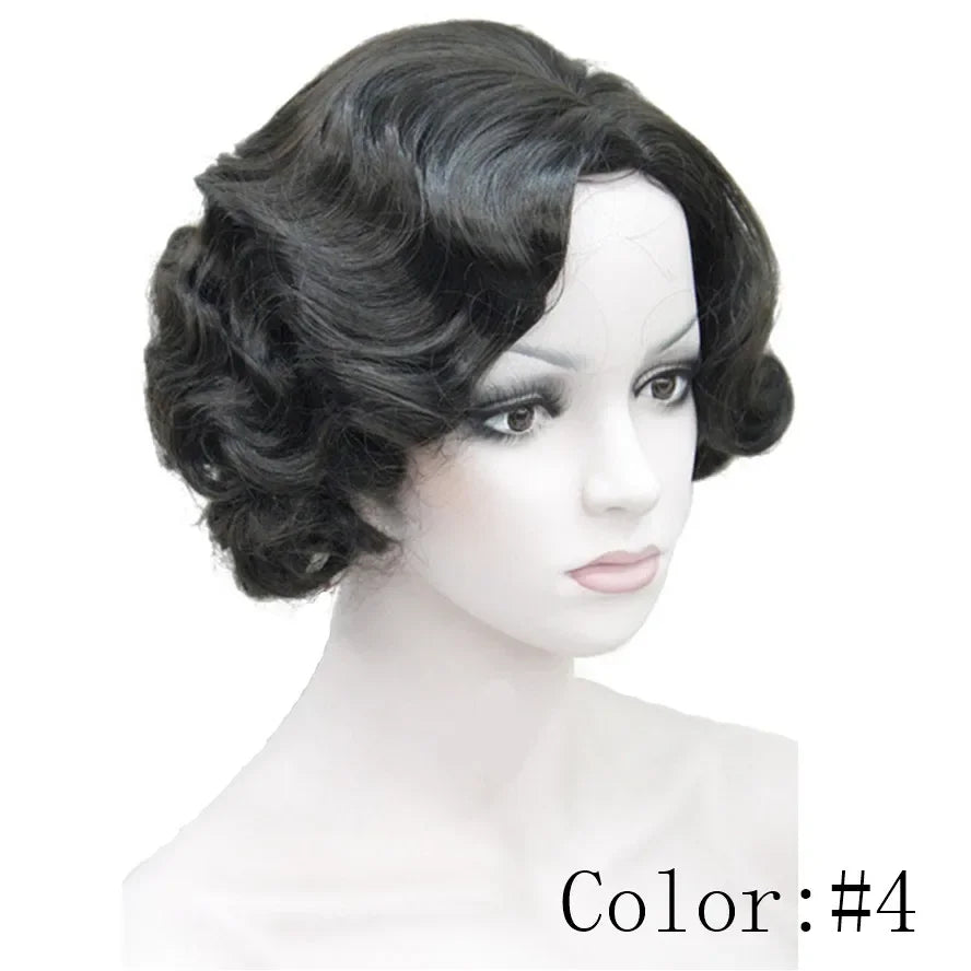 1920-talls Retro Flapper Parykk Finger Waves
