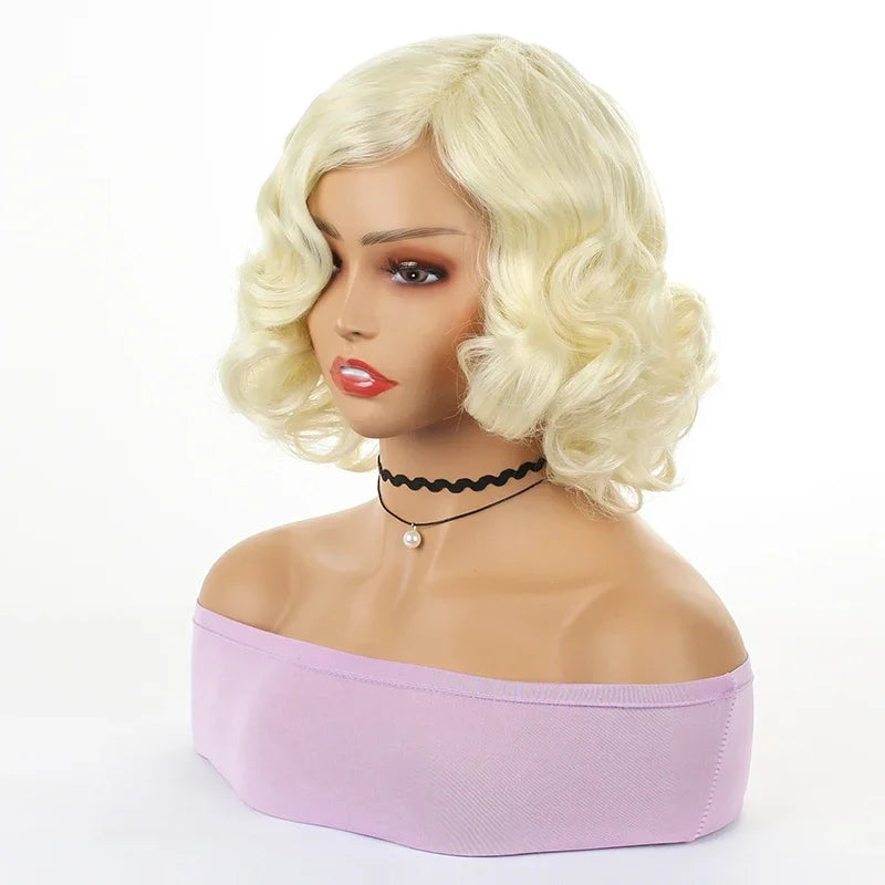 Marilyn Monroe Blond Krøllete Parykk