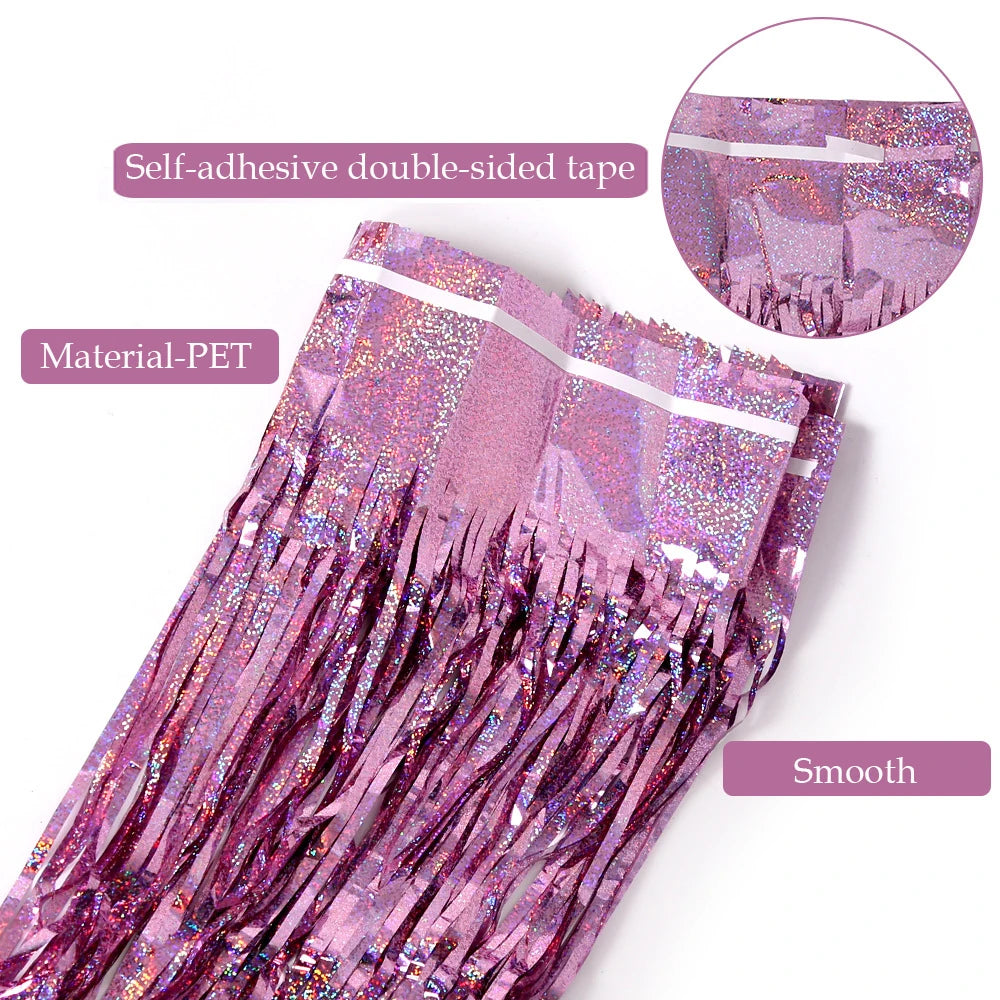 Glitter Bakgrunnsgardin for Fotovegg 1x2m