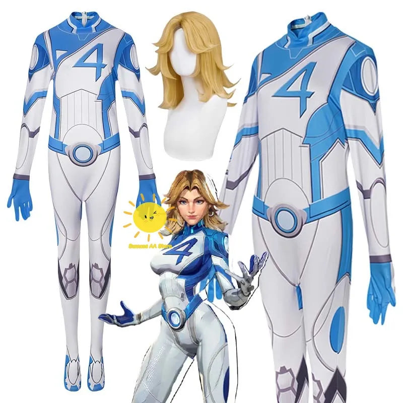 Invisible Woman Cosplay Drakt