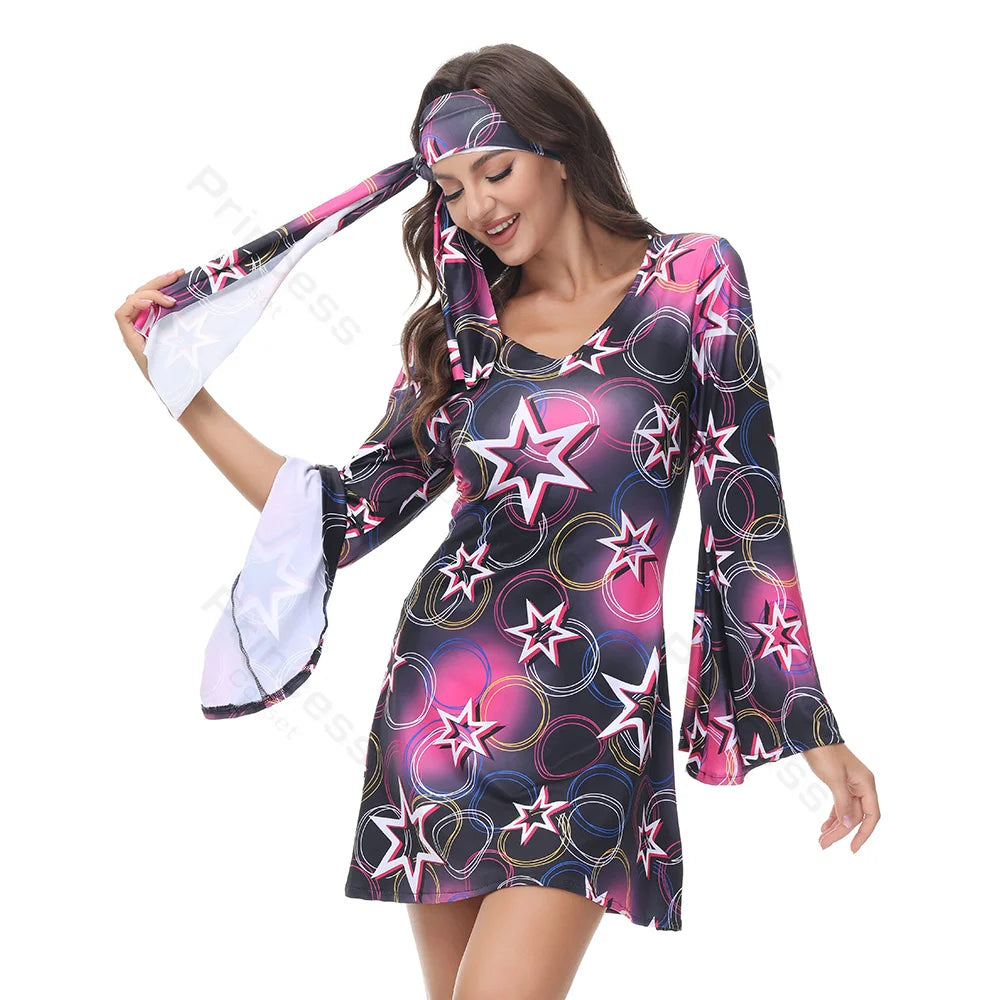 70-talls Hippie & Disko Kostyme for Herrer