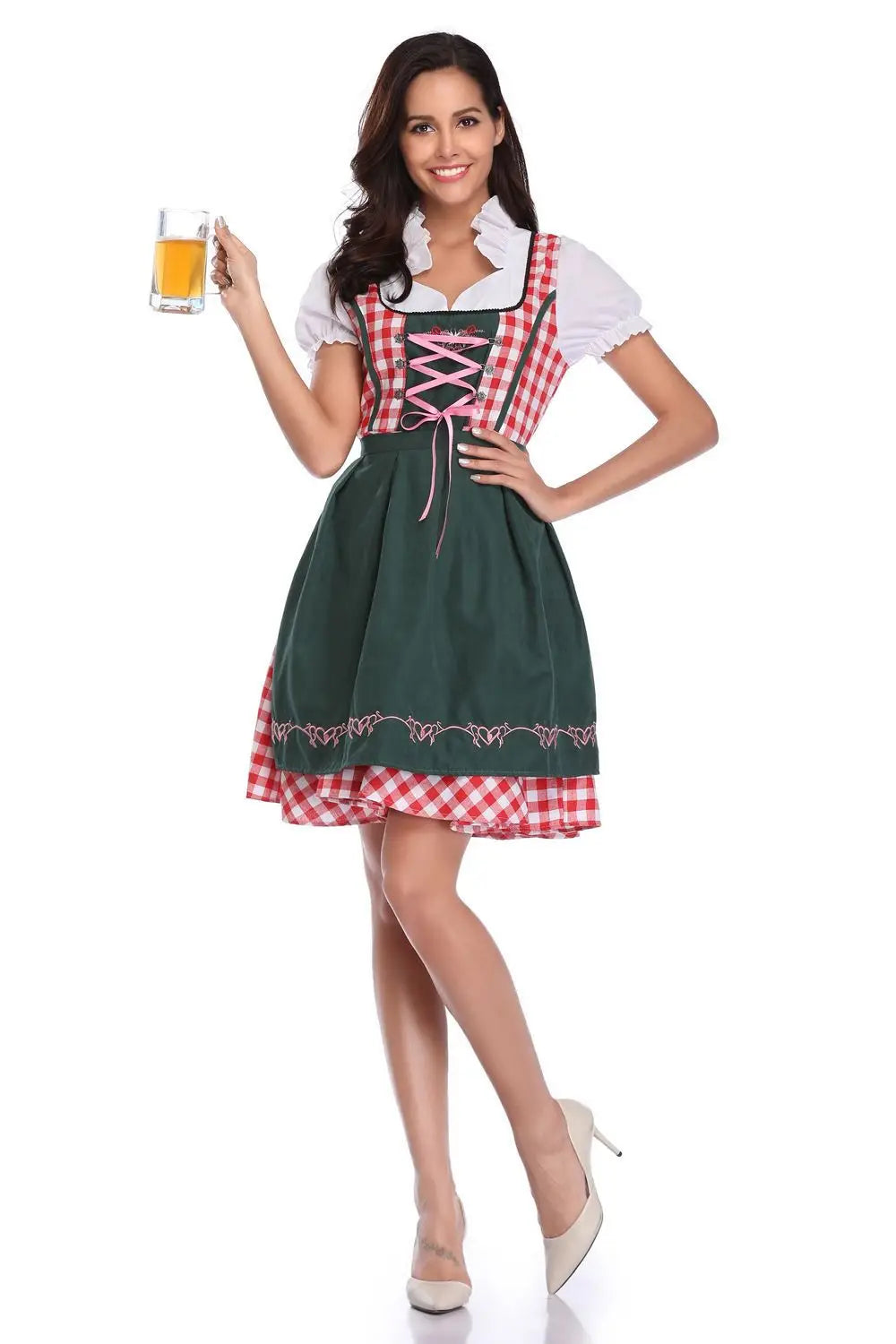 Tradisjonell Bayersk Dirndl Kjole til Dame