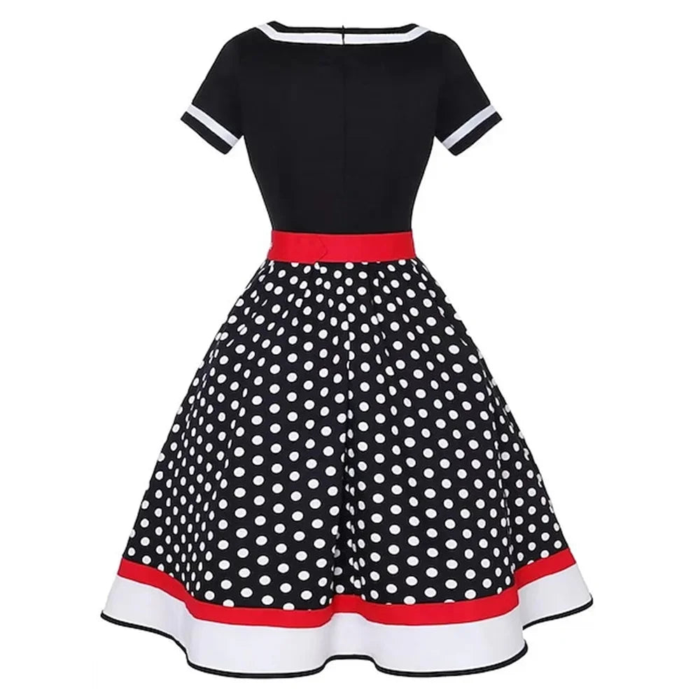 Vintage Hepburn 50-talls Kjolesett med Tilbehør