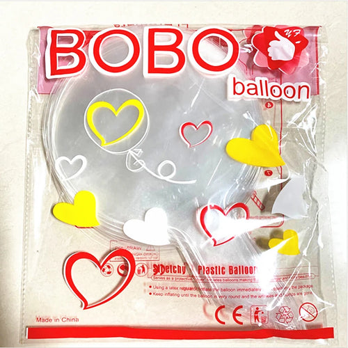 10-Pakning Krystallklare Bobo-Kuleballonger