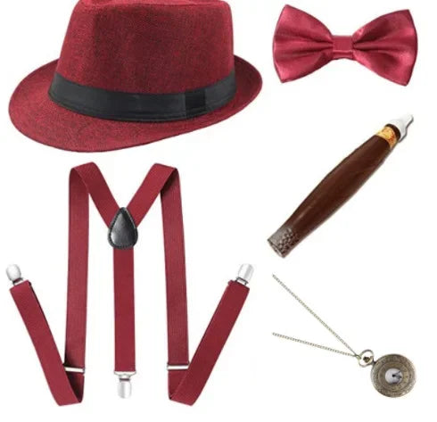 1920-tallet Gangster Tilbehørsett for Menn (Peaky Blinders Stil)