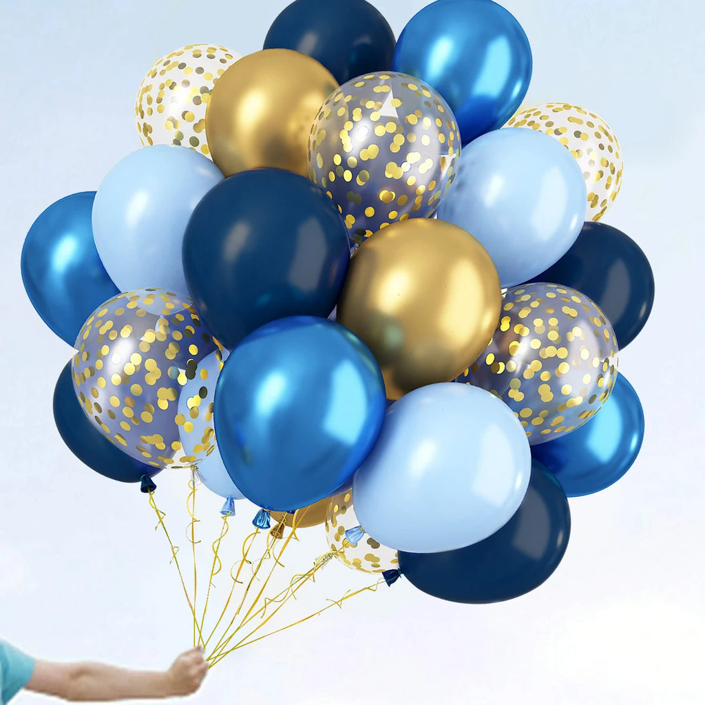 Perlemor & Metallisk Ballongmiks – Flerpakning