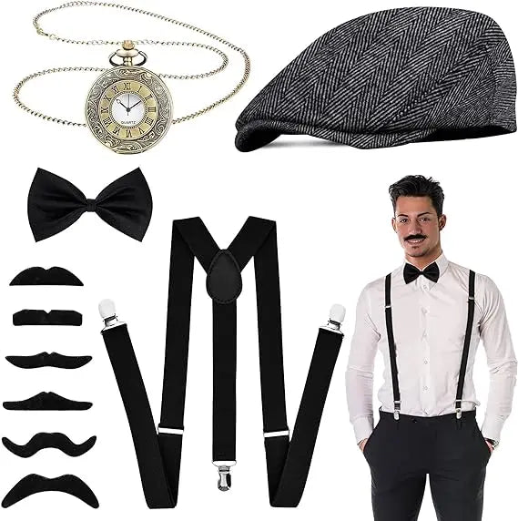 1920-tallet Gatsby Gangster Kostymesett for Menn