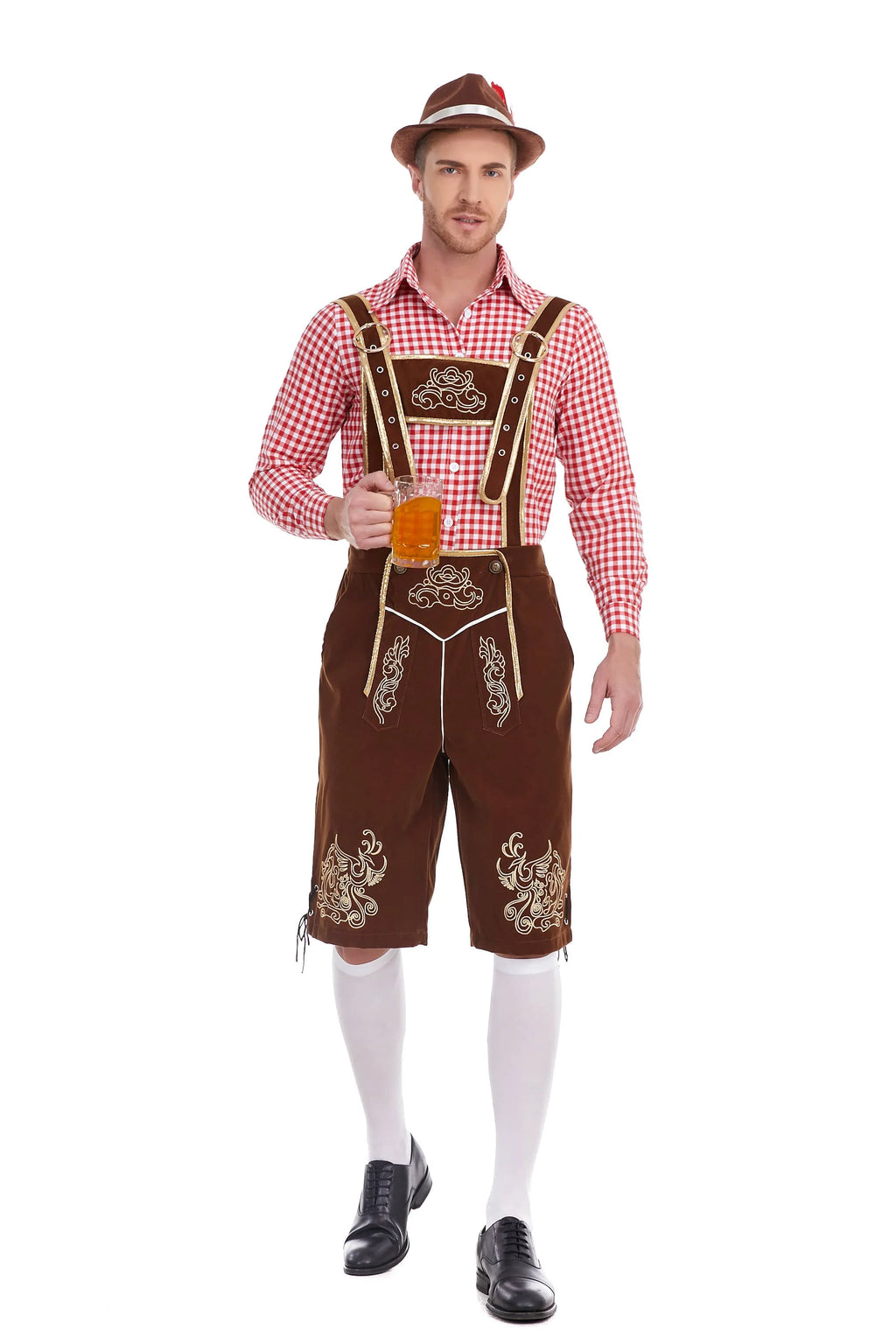 3-Delers Lederhosen Oktoberfest Antrekk for Menn