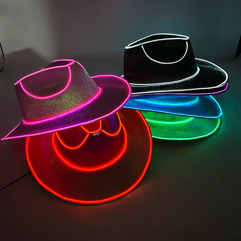 LED-Lyst Western Cowboyhatt