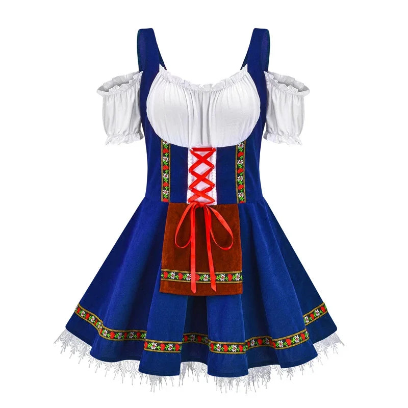 Klassisk Dirndl Oktoberfest-kjole til Dame