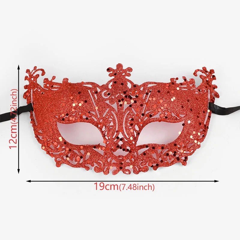 Glitrende Gullpudder Revemaske